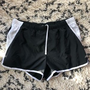 New Balance athletic shorts size large with drawstring waist black and white